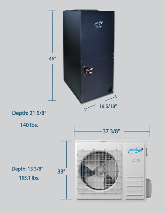 Air-Con SD Premium Ducted Central Air Conditioner with Heat Pump Inverter -36000 BTU
