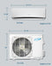 Air-Con Titanium Ductless Mini Split Air Conditioner Heat Pump System 9000 BTU 19 SEER