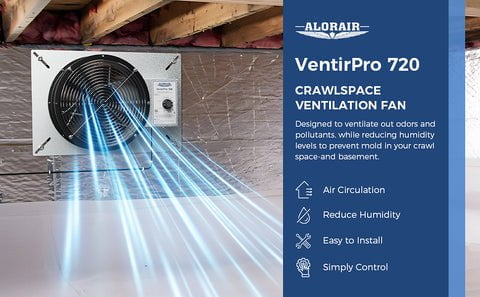alorair Dehumidifier ALORAIR 540 CFM IP-55 Grade Crawlspace Ventilation Fans