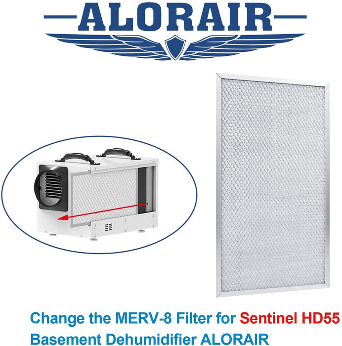 AlorAir MERV-8 Filter for HD55 -2 Pack