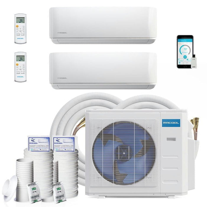 MRCOOL Air Conditioners Include 16 and 35 ft MRCOOL DIY 4th Gen Multi-Zone 2-Zone 18K BTU Ductless Air Conditioner