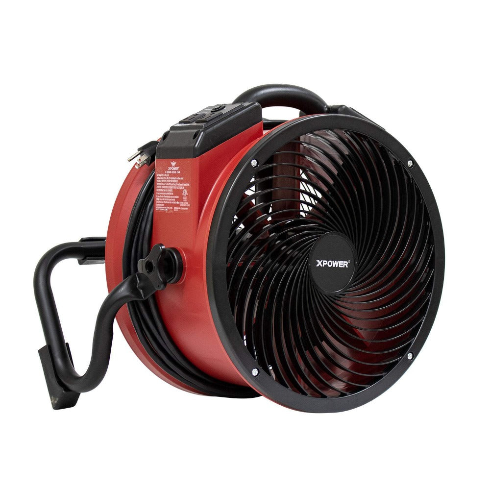 XPOWER X-39AR - 2100 CFM Axial Air Mover - Red — Ace Air Purifiers