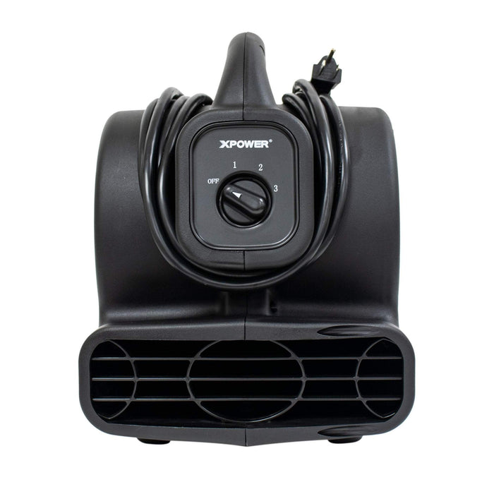 XPOWER P-130A 1/5 HP Mini Blower Fan with Built-In Power Outlets
