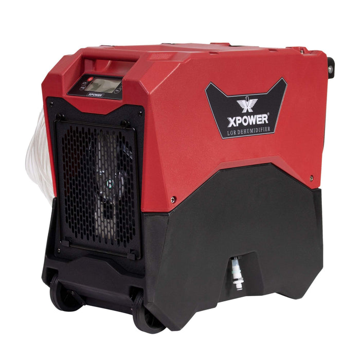 XPOWER XD-85LH 145-Pint LGR Commercial Dehumidifier with Automatic Pump- Red