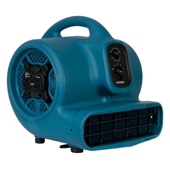 XPOWER P-450AT Freshen Aire 1/3 HP 2000 CFM 3 Speed Scented Air Mover, Carpet Dryer, Floor Fan, Blower with Timer and Power Outlets